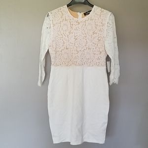 White Lace Top Dress